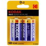 Kodak Max D LR20 Pilas Alcalinas 1.5V, Pack de 2 unidades